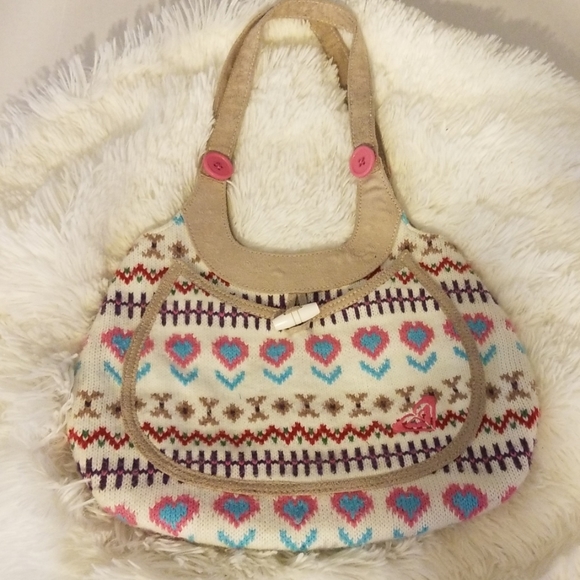 Roxy Sweater Knit Purse And Buttons - Picture 2 of 8